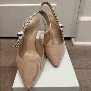 Dior Women's Beige Slingback Heels